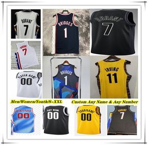 Camisetas de baloncesto impresas Brooklyn Mikal Bridges Cam Thomas Cameron Johnson Lonnie Walker IV Spencer Dinwiddie Nic Claxton Ben Simmons Dorian Finney-Smith NETS