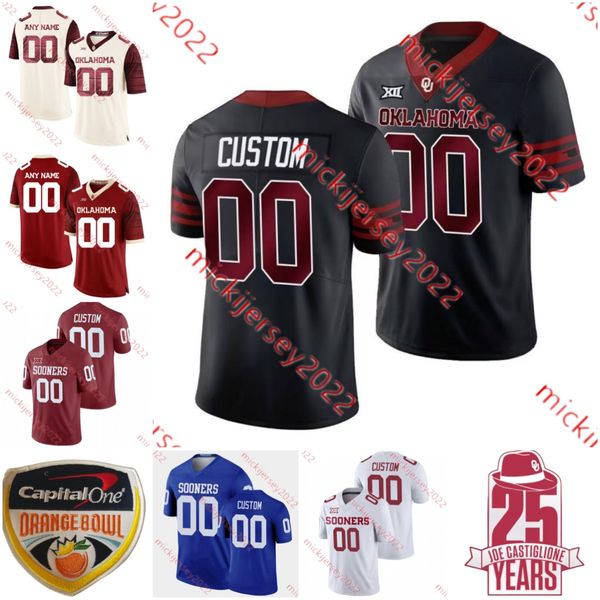 Personnalisé Mark Andrews Oklahoma Sooners Football Jersey 20 Billy Sims Dede Westbrook Rickey Dixon Greg Pruitt Clendon Thomas Joe Washington Oklahoma maillots