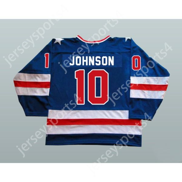 Personnalisé MARK JOHNSON 1980 MIRACLE ON ICE TEAM USA 10 MAILLOT DE HOCKEY NOUVEAU Top Cousu S-M-L-XL-XXL-3XL-4XL-5XL-6XL