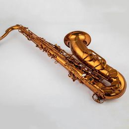 Custom Mark VI Saxofoon Hoge kwaliteit Tenorsaxofoon Kopieerinstrumenten Koffiekleur kopersimulatie Messing Met mondstuk 00