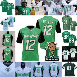 Marshall Thundering Herd Football Jersey NCAA College Randy Moss Wells Evans Keaton Xavier Gaines Zban Rasheen Ali Corey Gammage EJ Horton Eli Neal Burton Cavicante