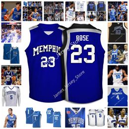 Custom Memphi Tiger Basketball College Jersey 25 Penny Hardaway 1 Derrick Rose 32 James Wiseman Precious Achiuwa Joe Jackson Elliot Williams Jeremiah Martin Jersey