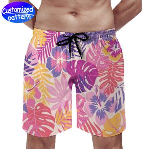 Op maat gemaakte strandbroek voor heren met zak vervaagt niet, ademt comfortabel en niet gemakkelijk te pillen Mesh-ontwerp met trekkoord los casual perzikleer 170 g roze