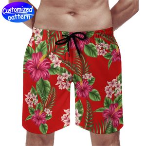 Pantalon de plage personnalisé pour hommes avec poche solide Respirant confortable pas facile à boulocher cordon de serrage doublé de tissu en maille ample décontracté velours pêche 170g rouge