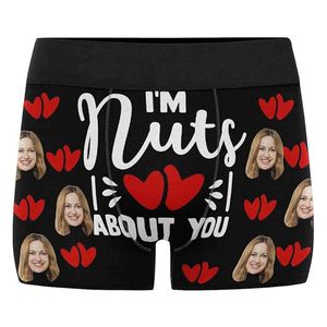 Aangepaste heren grappig gezicht ondergoed gepersonaliseerde boxershorts met foto voor mannen vriendje unieke cadeaus voor hem