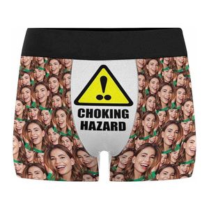 Op maat gemaakt herenondergoed met volledig bedrukte gezichtsfoto, gepersonaliseerde boxershorts Valentijnsdagcadeaus voor heren