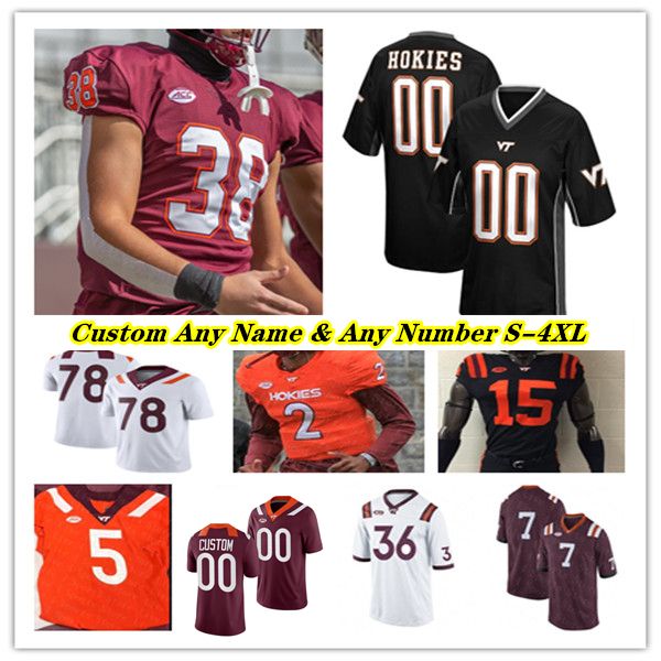 Maillot de football universitaire Virginia Tech Hokies Kyron Drones Grant Wells Bhayshul Tuten Malachi Thomas Jaylin Lane Da'Quan Felton Stephen Gosnell Michael Vick Lawson