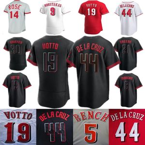 Custom 2023 S-4XL 44 Elly De La Cruz Joey Votto honkbaltrui Ken Griffey Jonathan India Hunter Greene Johnny Bench Tyler Stephenson Jake honkbaltruien