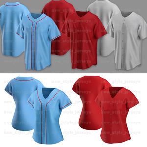 Personnalisé Hommes Femmes Baseball Maillots Cousu Broderie Logo Bouton Cardigan T-shirt Ness Rétro Blanc Gris Noir Rouge Bleu Jersey M-3XL