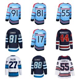 Mujeres de la costumbre niños Mark Scheifele Winnipeg Hockey Jersey Jets Kyle Connor Nikolai Ehlers Josh Morrissey Adam Lowry Logan Stanley Neal Pionk Alex Iafallo