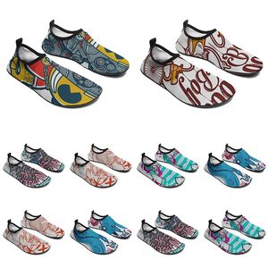 aangepaste mannen Women Water schoenen Cartoon Dierontwerp Diy Word Zwart Witblauw Rode kleur Heren Trainer 191