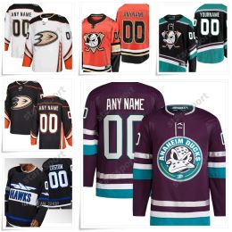 Personalizado Hombres Mujeres Jóvenes Anaheim Hockey Jerseys 11 Trevor Zegras 8 Selanne 38 Derek Grant 14 Adam Henrique 21 Isac Lundstrom 37 Mason McTavish 16 Ryan Strome