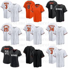 Hombres personalizados Mujeres Jóvenes Cal Ripken Jersey de béisbol Brett Phillips Austin Hays Adley Rutschman Rougned Olor Cedric Mullins Ryan Mountcastle Gunnar Henderson Camisa