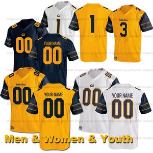 Custom Heren Dames Jeugd California Marshawn Lynch College Voetbalshirt Jared Goff Aaron Rodgers DeSean Jackson Chase Garbers Keenan Allen Walker Stitched Shirt