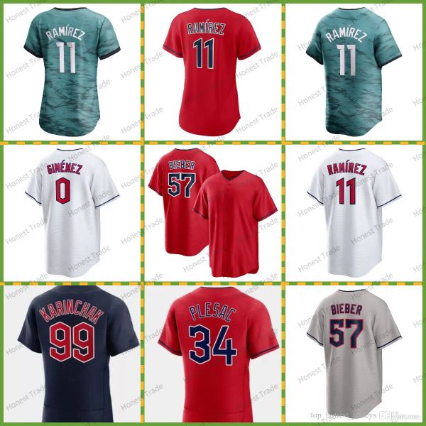 Personnalisé Hommes Femmes Jeunes Cleveland''Indians''99 James Karinchak Jersey Baseball Logan Allen Gabriel Arias Shane Bieber Will Brennan Mike Zunino Hunter Gaddis