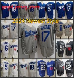 Aangepaste mannen vrouwen jeugd''Dodgers''50 Mookie Betts honkbalshirt 17 Shohei Ohtani 5 Freddie Freeman 18 Yoshinobu Yamamoto Walker Buehler 13 Max Muncy James Outman