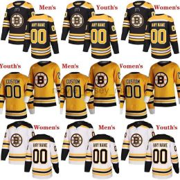 aangepaste mannen vrouwen jeugd hockey jerseys boston''bruins''men 33 zdeno chara 63 maart en 37 Patrice Bergeron 88 David Pastrnak 73 Charlie McAvoy Men Wome