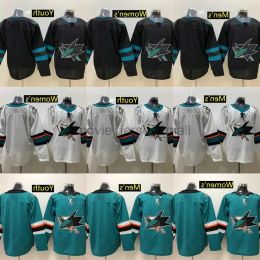 Hombres personalizados Jerseys de hockey juvenil de jóvenes San José''Sharks''11 Andrew Coglian 62 Kevin Labanc 48 Tomás Hertl 72 William Eklund 92 Rudolfs Balcers