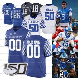 Custom Men Women Youth Kentucky College Football Jersey Lynn Bowden Jr. Randall Cobb Benny Snell Jr. Terry Wilson Asim Rose Chance Poore Dawson George Blanda Lorenzen