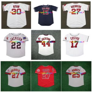 Aangepaste mannen vrouwen jeugd Los Angeles''Angels''Mike Trout Tim Salmon Nolan Ryan Anaheim Throwback honkbal Jersey Angels Vladimir Guerrero Jim Abbott Bo Jackson Jim