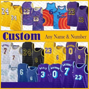 Personnalisé Hommes Femmes Jeunes Los Angeles''Lakers''Russell 7 Carmelo Westbrook Anthony Mens Basketball Jersey 3 Davis 20 Avery 39 Dwight 9 Kent Bradley Howard