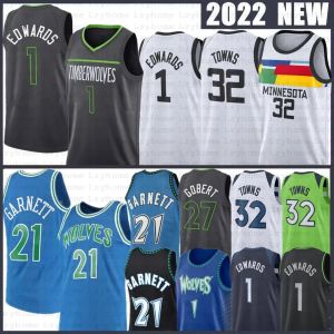 Aangepaste mannen vrouwen jeugd''Minnesota''Timberwolves''Anthony Edwards Kevin Garnett basketbalshirts Rudy Gobert Minnesotas Timberwove Karl-Anthony Towns DAngelo