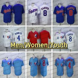 AANGEPASTE HEREN VROUWEN JEUGD Montreal Expos Andre Dawson honkbalshirts Delino Deshields Gary Carter Tom Brady Pete Rose Vladimir Guerrero Tim Raines Larry Walker