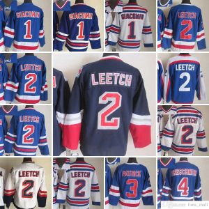 Personnalisé hommes femmes jeunesse New York''Rangers''film CCM Vintage hockey sur glace Eddie Giacomin maillots Brian Leetch James Patrick 4 Ron Greschner 77 Phil Esposito hommes broderie