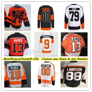 Hombres personalizados Juvenil Juvenil Filadelfia''flyers''Travis Konecny Hockey Jerseys Carter Hart Travis Sanheim Scott Laughton Sean Walker Joel Farabee Sean Couturier Lil Peep