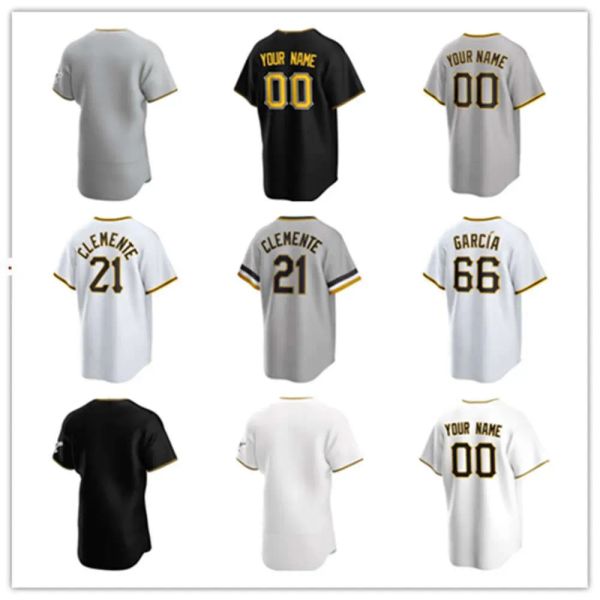 Personnalisé Hommes Femmes Jeunes Pittsburgh Jersey Pirates 21 Roberto Clemente 8 Willie Stargell 66 Jarlin Garcia 3 Ji Hwan Bae 51 David Bednar 14 Rodolfo Castro 91 Ji Man Choi