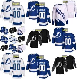 Aangepaste mannen vrouwen jeugd tampa''bay''lighing''hockey jerseys 7 hayn fleury cal foote 77 Victor Heman 5 Philippe Myers 98 Mikhail Sergachev 1 Brian Elliott 88