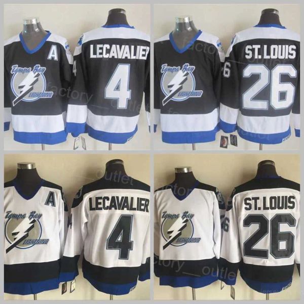 Personnalisé Hommes Femmes Jeunes Tampa''Bay''Lightning''Retro Jerseys Vintage Classic 4 Vincent Lecavalier 26 Martin Team Noir Couleur Blanc Pour Les Fans De Sport Pur