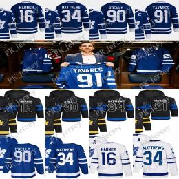 Aangepaste heren dames jeugd Toronto''Maple''Leafs''90 Ryan O'Reilly Reverse Retro hockeytrui 34 Auston Matthews William Nylander Morgan John Jake Wendel Mitchell j