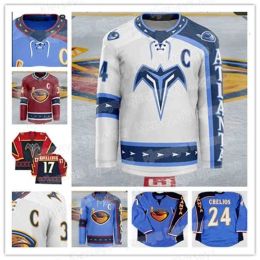 Hommes personnalisés femmes jeunes vintage kovalchuk 17 Atlanta'''shrashers'''hockey Jerseys 15 Dany Heatley 39 Tobias Enstrom 16 Marian Hossa Ice Jersey