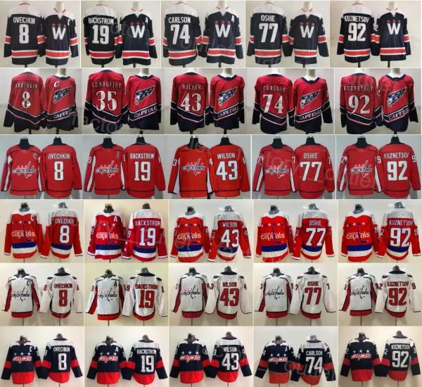 Personnalisé Hommes Femmes Jeunes Washington''Capitals''Hockey Capital 8 Alex Ovechkin Jerseys Reverse Retro 19 Nicklas Backstrom 43 Tom Wilson 77 TJ Oshie Evgeny Kuznetsov John C