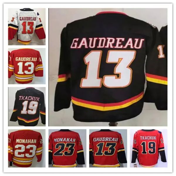 Personnalisé Hommes Femmes YouthFlorida''Panthers''Reverse Retro 19 Matthew Tkachuk Jersey Hockey ICE 13 Johnny Gaudreau Sean Monahan Noir Rouge Blanc Vintage Heritage Classic