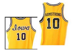 Aangepaste mannen jeugd vrouwen #10 B.J. ARMSTRONG Iowa Hawkeyes College Basketball Jersey maat S-4XL of aangepaste naam of nummer jersey