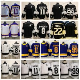 Hombres personalizados Mujeres jóvenes LosAngelesKings2023 Reverse Retro Purple 11 Anze Kopitar Hockey Jerseys 8 Drew Doughty 22 Kevin Fiala 99 Wayne Gretzky