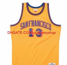 Personalizzato Uomo Gioventù donna Vintag Sanfrancisco 1962-63 Wilt Chamberlain College Maglia da basket S-4XL 5XL personalizzato qualsiasi nome numero maglia