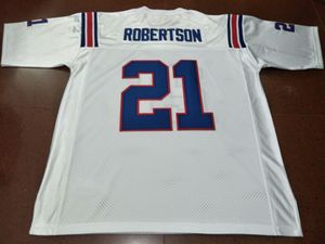 Custom Men Youth Women Vintage # 21 Robertson Custom Tech Bulldogs Football Jersey Size S-4XL of Custom Any Name of Number Jersey