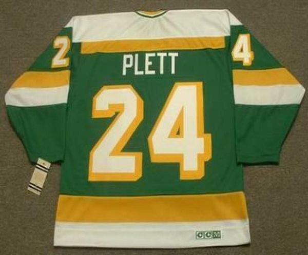 Personnalisé Hommes Jeunes Femmes Vintage 24 WILLI PLETT Minnesota North Stars 1983 CCM Hockey Jersey Taille S5XL ou personnalisé n'importe quel nom ou numéro2264441