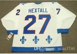 Custom Men Youth women Vintage #27 RON HEXTALLS Québec Nordiquess 1992 CCM Vintage Hockey Jersey Taille S-5XL ou personnalisé n'importe quel nom ou numéro