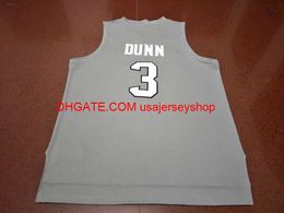 Aangepaste mannen jeugd vrouwen vintage #3 kris dunn nieuw materiaal met dubbele basketbal jersey s-4xl 5xl custom elke naamnummer jersey