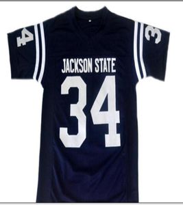 Custom Men Youth Women Vintage 34 Walter Payton Jackson State College Football Jersey Grootte S5XL of Custom enige naam of nummer Jer2839073