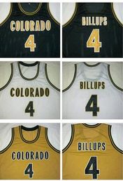 Personnalisé Hommes Jeunes femmes Vintage # 4 Chauncey Billups Colorado Buffaloes Basketball Jersey Taille S-4XL ou personnalisé n'importe quel nom ou numéro de maillot