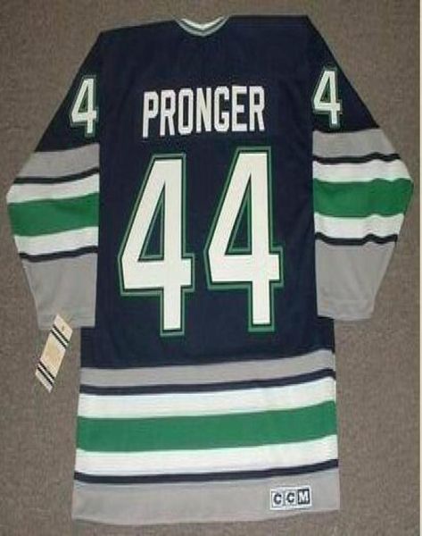 Hombres personalizados Mujeres jóvenes Vintage 44 CHRIS PRONGER Hartford Whalers 1993 CCM Hockey Jersey Tamaño S5XL o personalizado cualquier nombre o número5295053