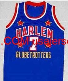 Personnalisé Hommes Jeunes femmes Vintage "TOO TALL" HALL HARLEM GLOBETROTTERS Basketball Jersey Taille S-4XL 5XL n'importe quel maillot de numéro de nom