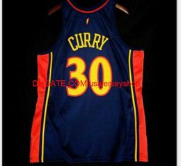 Personalizzato Uomo Gioventù donna Vintage Stephen Curry ORANGE 09 10 College Basketball Jersey Taglia S-4XL 5XL o personalizzato con qualsiasi nome o numero maglia