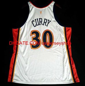 Aangepaste mannen jeugdvrouwen vintage Stephen Curry Mitchell Ness 09 10 College basketbal jersey maat S-4XL 5xl of aangepaste naam of nummertrui