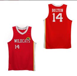 Hombres personalizados Mujeres jóvenes Vintage WILDCATS Troy Bolton # 14 Versión de película rara baloncesto Jersey Tamaño S-4XL o personalizado cualquier nombre o número de camiseta